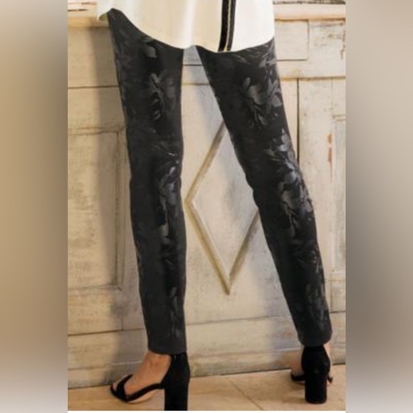 Soft Surroundings Twilight Floral Ponte Pants - Picture 3 of 8